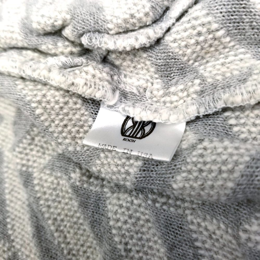 KOCH | Textured Knit Herringbone Shorts White Grey - Picture 7 of 12
